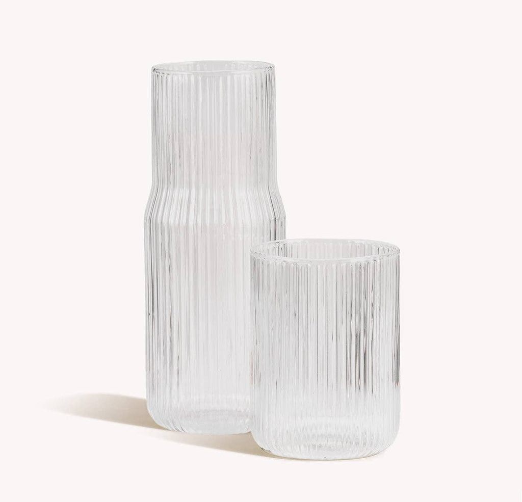 Ribbed Carafe Clear