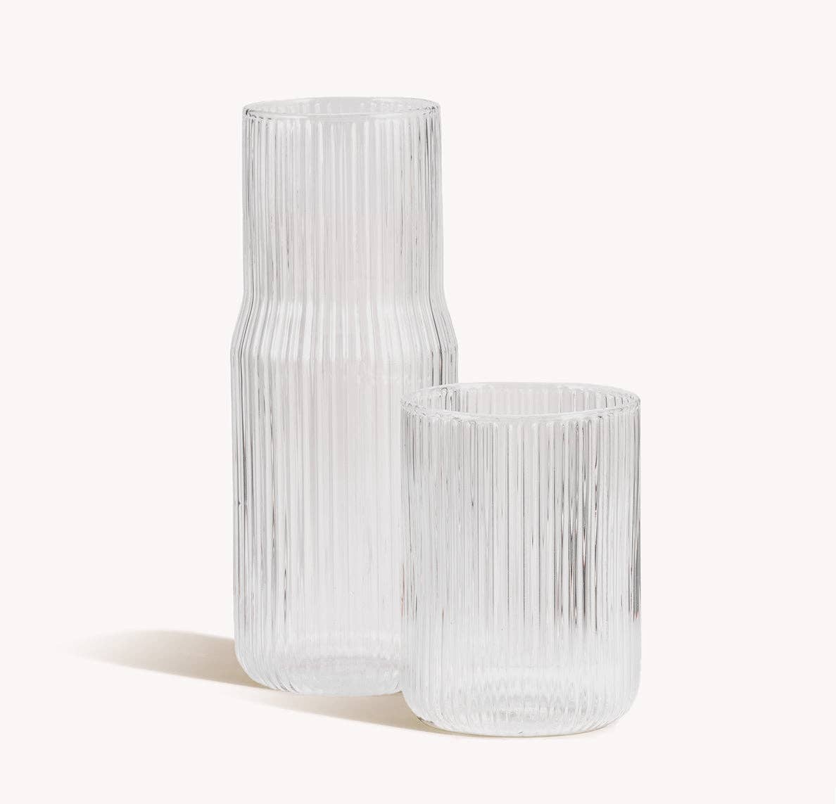 Ribbed Carafe Clear