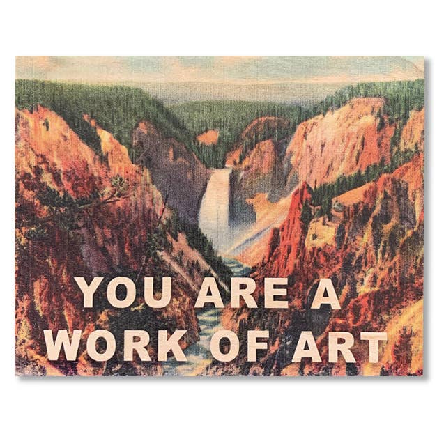 Wood Folding Card - Work Of Art