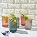Beaded Hobnail Highball Drinking Glasses | Set Of 6 | 14 Oz