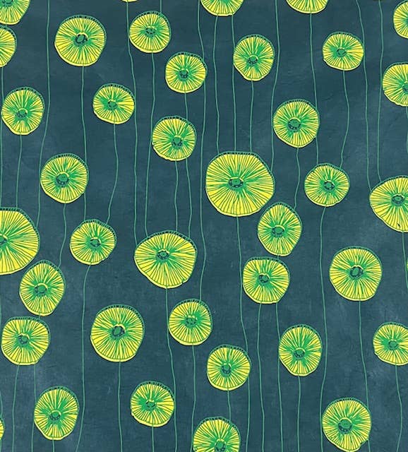 20x30 Blooms Handmade Silkscreen Paper 3 Colors