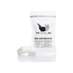 Shower steamer 2-pack white resealable pouch with two white tablet discs in front